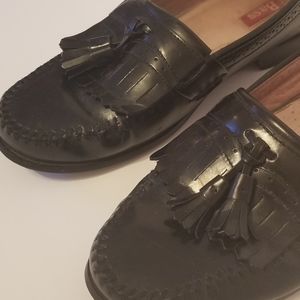Men's Black Leather Oxford "GRAMMER" Tassels Bass